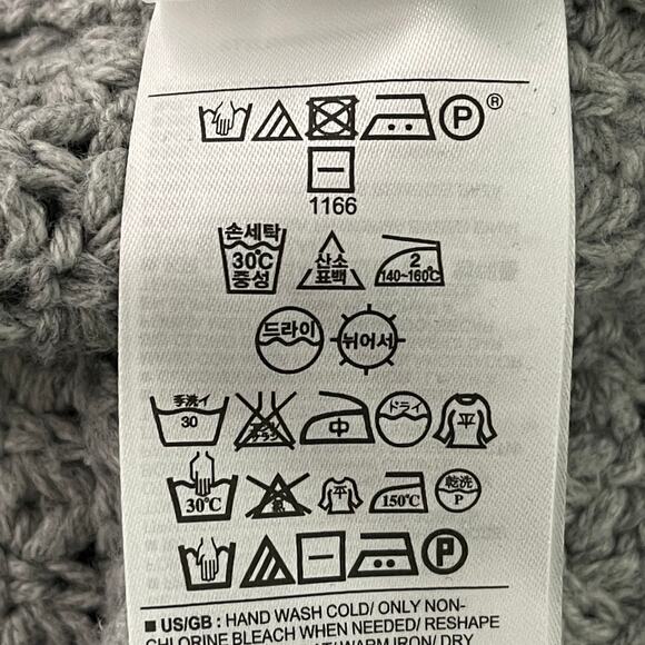 GAP Long Sweater Gray Hi-Low Hem Mock Neck Medium - Picture 6 of 8